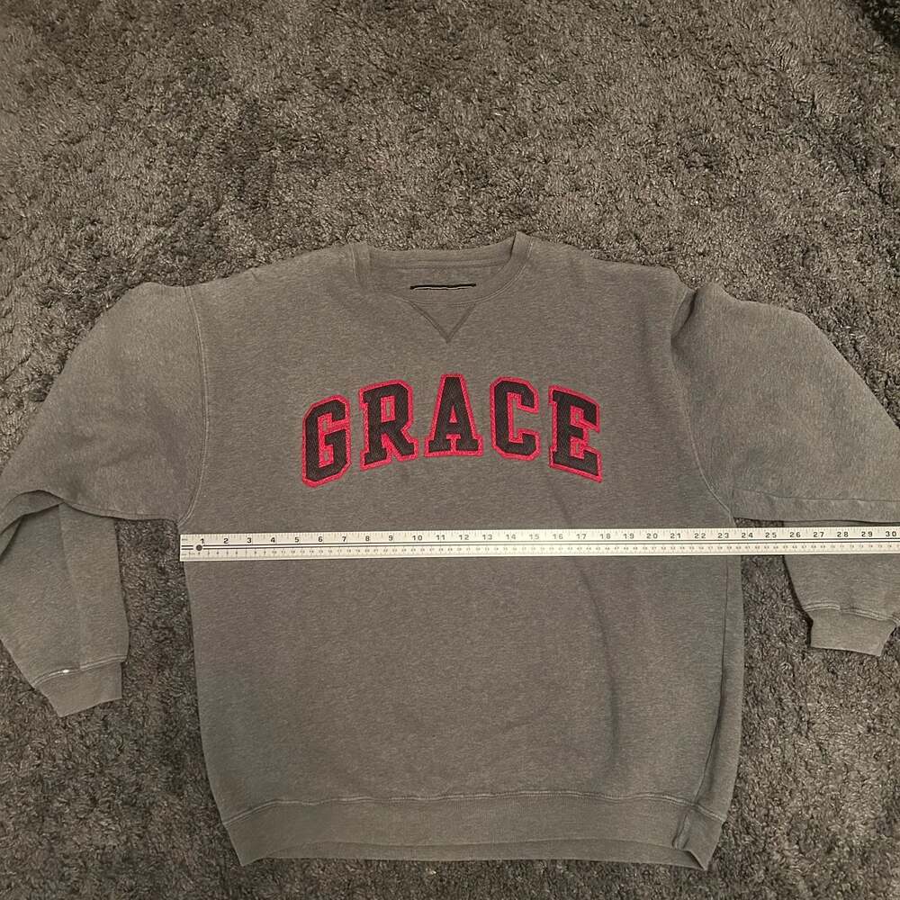 Gear For Sports Big Cotton Grace College Gray Crewneck Sweatshirt Large - Picture 7 of 7